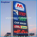 Acrylic/Aluminum Canopy Fascia, customized size project gas station signs